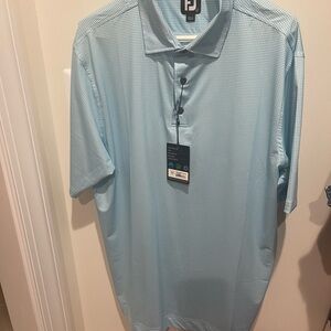 Never worn! NWT FootJoy golf polo Men's Light Blue Polo Shirt